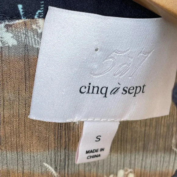 Cinq a Sept Natalie Shirred Floral-Print Blouse small - Picture 12 of 17